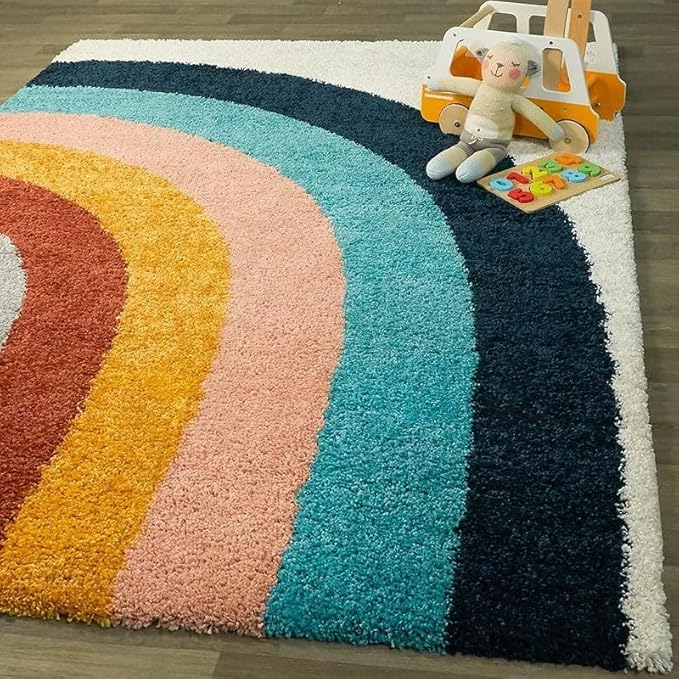 Rainbow Microfiber Super Soft Shaggy Carpet