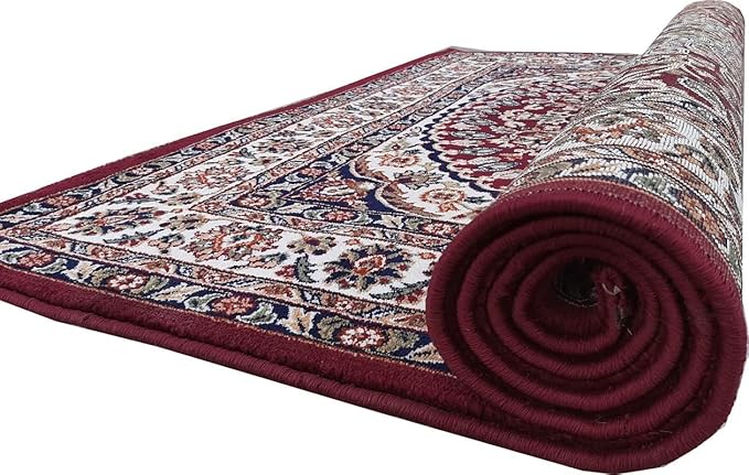 Red Kashmiri Wool Traditional Kashmiri Carpet