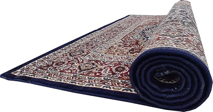 Blue Kashmiri Wool Traditional Kashmiri Carpet