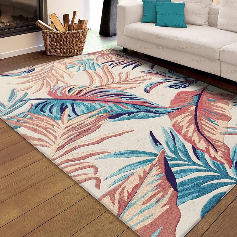 Floral Multi Coloured Hand Tufted Wool Carpet