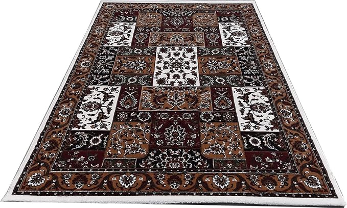 Black Kashmiri Wool Traditional Kashmiri Carpet