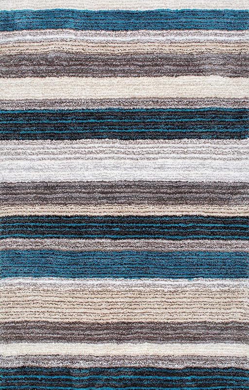 Blue Ombre Super Soft Microfiber Handcrafted Shaggy Carpet