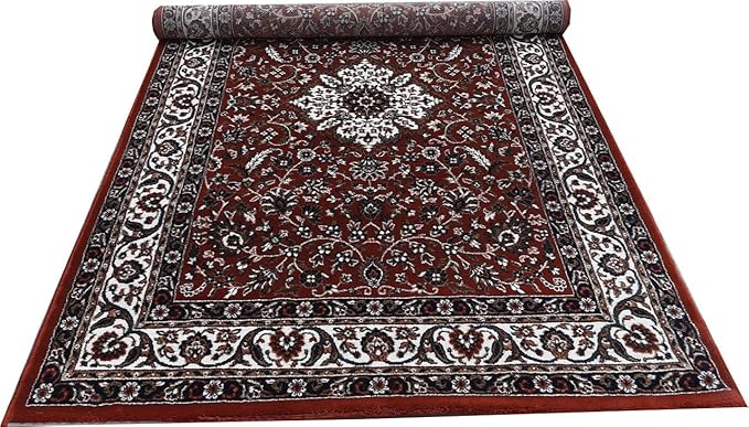 Beige Kashmiri Wool Traditional Kashmiri Carpet