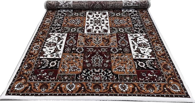 Black Kashmiri Wool Traditional Kashmiri Carpet