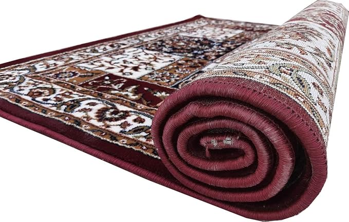 Red Kashmiri Wool Traditional Kashmiri Carpet