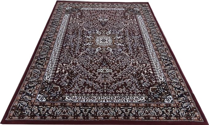 Red Kashmiri Wool Traditional Kashmiri Carpet