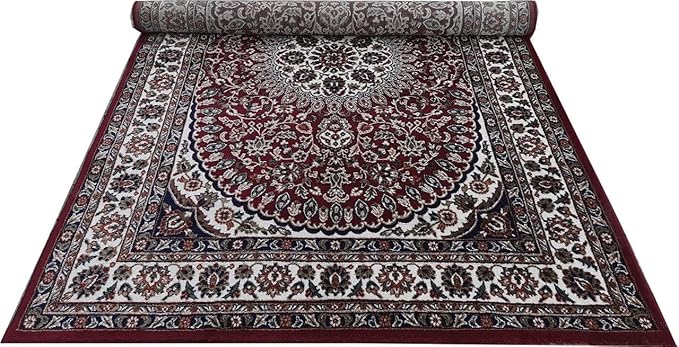 Red Kashmiri Wool Traditional Kashmiri Carpet