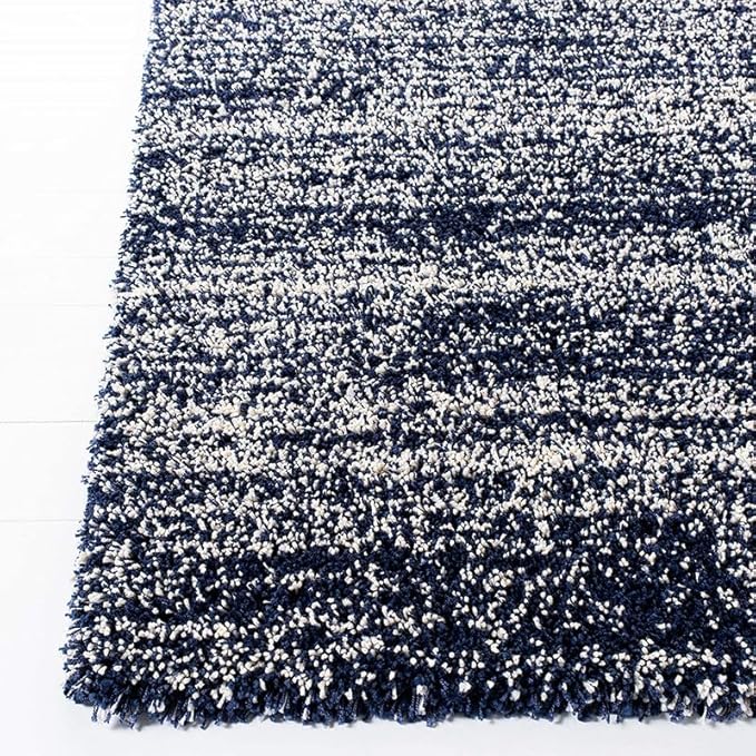 Blue Mix Microfiber Super Soft Handcrafted Shaggy Carpet