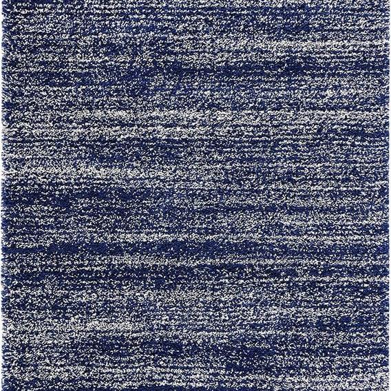 Blue Mix Microfiber Super Soft Handcrafted Shaggy Carpet