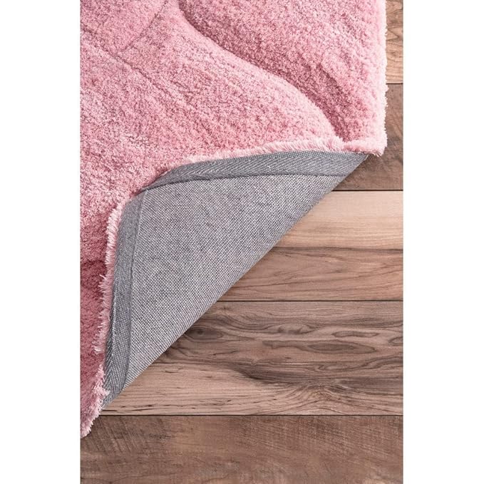 Pink Microfiber Super Soft & Plush Anti Skid Shaggy Carpet