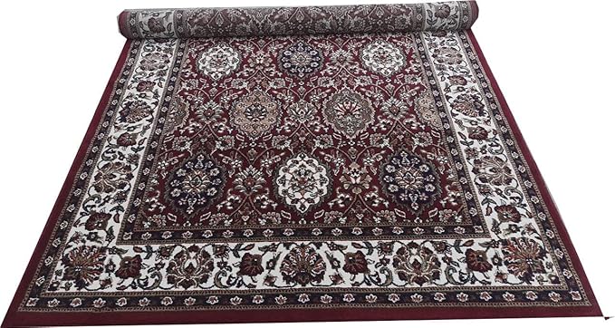 Red Kashmiri Wool Traditional Kashmiri Carpet