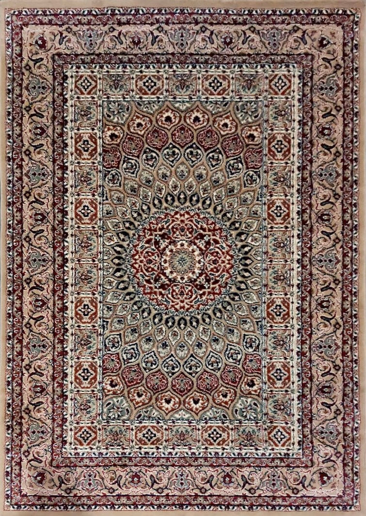 Beige Persian Wool Traditional Anti Skid Heavy Carpet