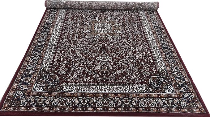 Red Kashmiri Wool Traditional Kashmiri Carpet