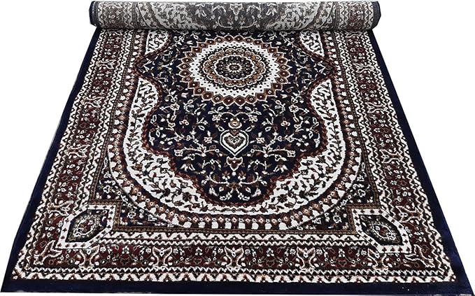 Blue Kashmiri Wool Traditional Kashmiri Carpet