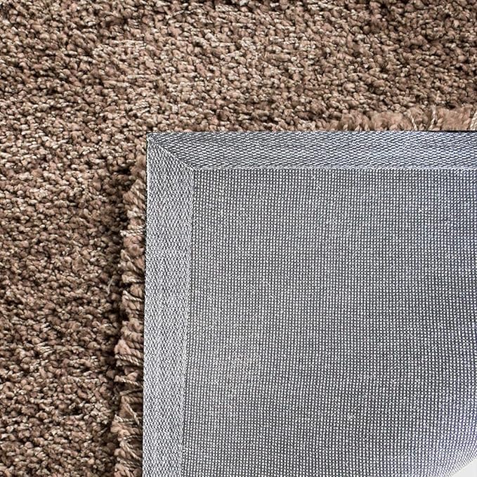 Beige Microfiber Solid Handcrafted Ultra Soft Shaggy Carpet