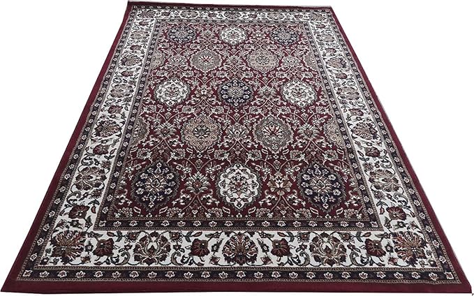 Red Kashmiri Wool Traditional Kashmiri Carpet