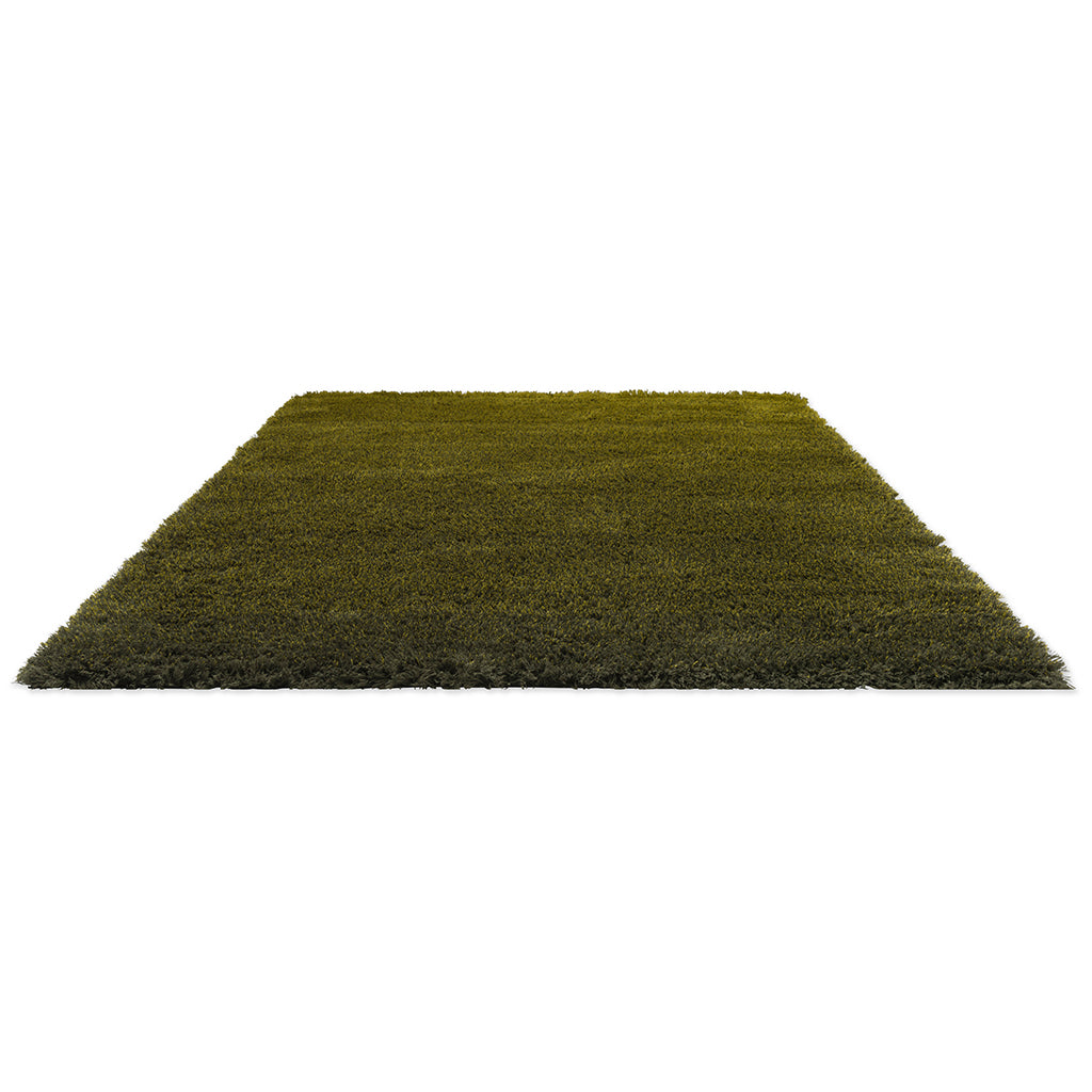 Olive Handcrafted Microfiber Solid Super Soft Shaggy Carpet