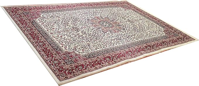 Red Kashmiri Wool Traditional Kashmiri Carpet