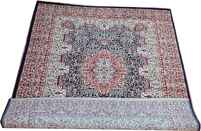 Black Kashmiri Wool Traditional Kashmiri Carpet