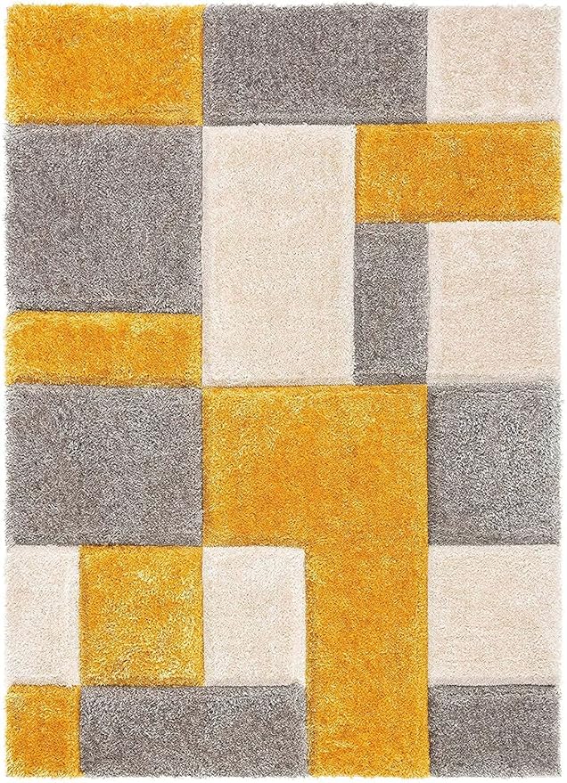 Multicolour Super Soft Microfiber Geometric Roblox Shaggy Carpet