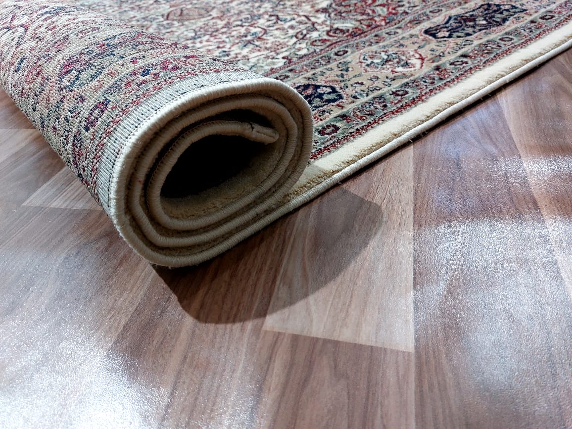 Cream Persian Wool Soft & Plush Anti Skid Backing Heavy Rug For Living Room & Bed Room