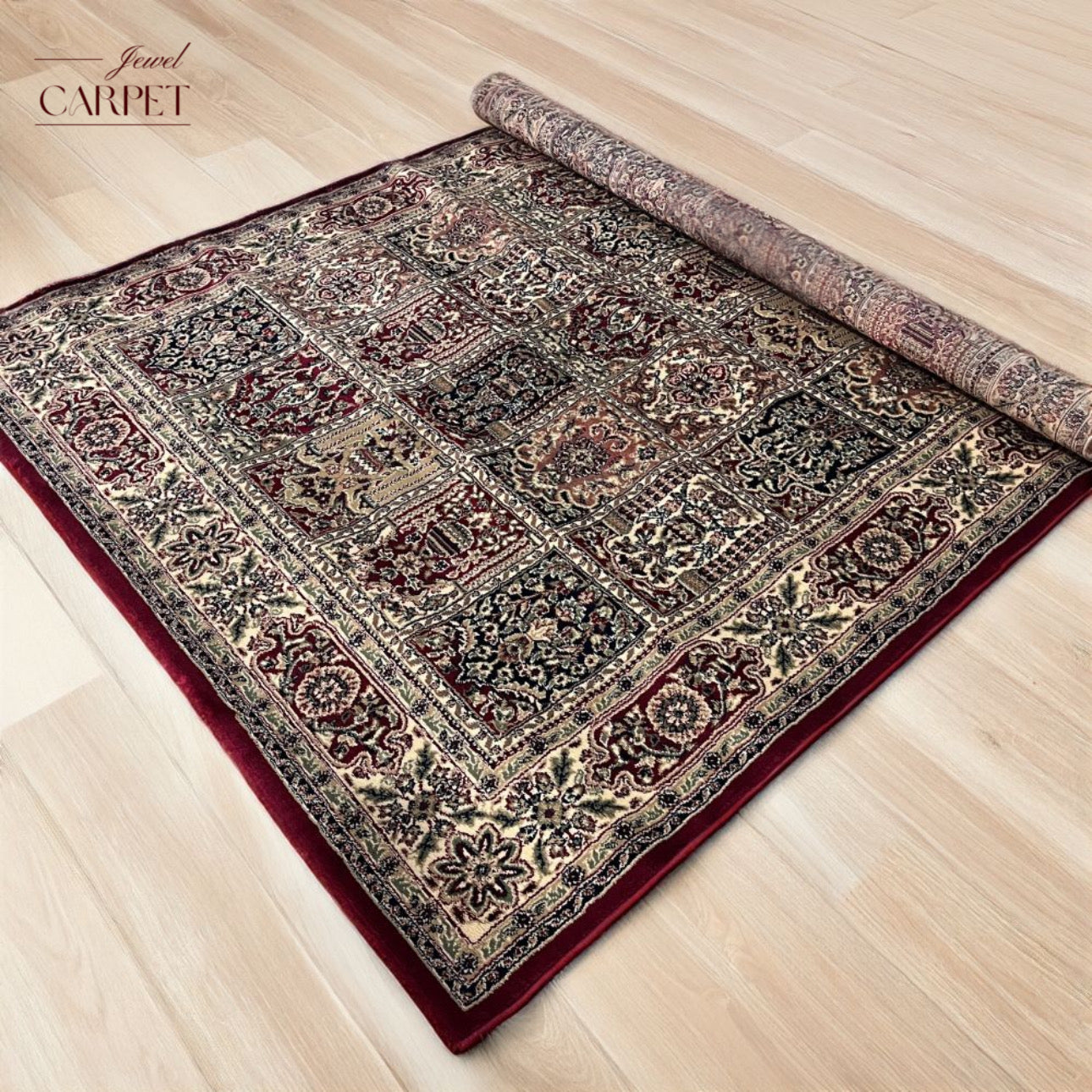Maroon Persian Wool Traditional Anti Skid Heavy Carpet