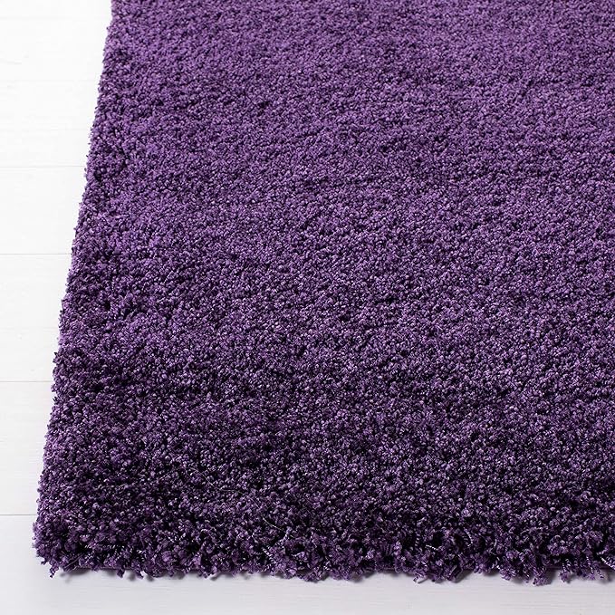 Purple Microfiber Solid Handcrafted Ultra Soft Shaggy Carpet