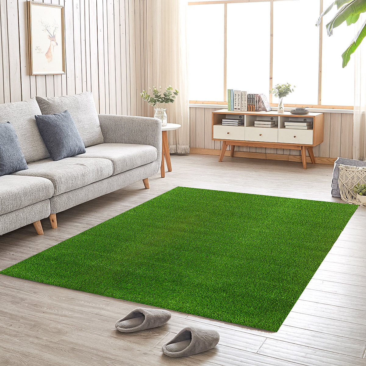 High-Density 40 mm Artificial Grass Green Jewel Carpet