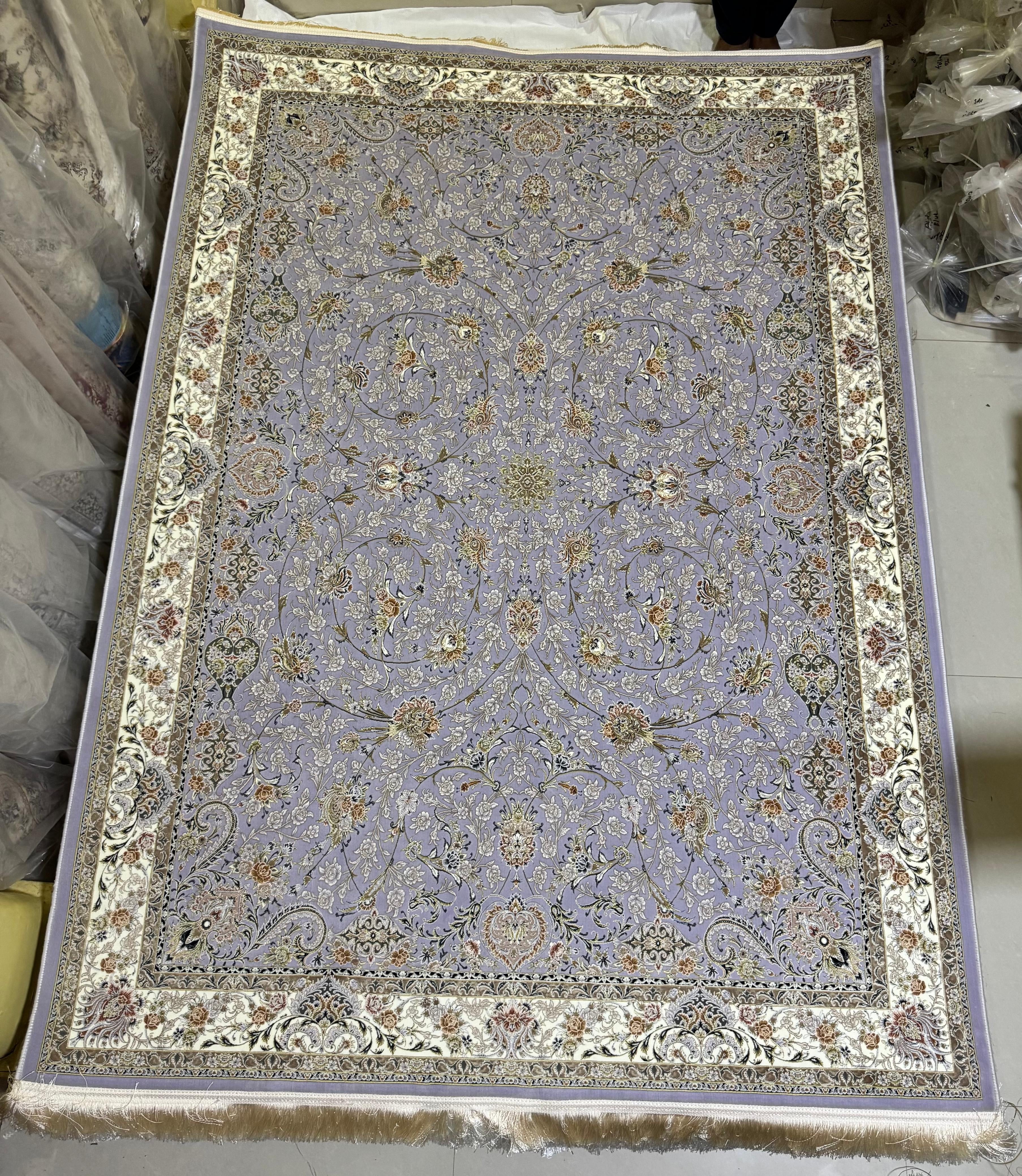 Nadira Iranian Imported Lavender Rug 1500 Reeds