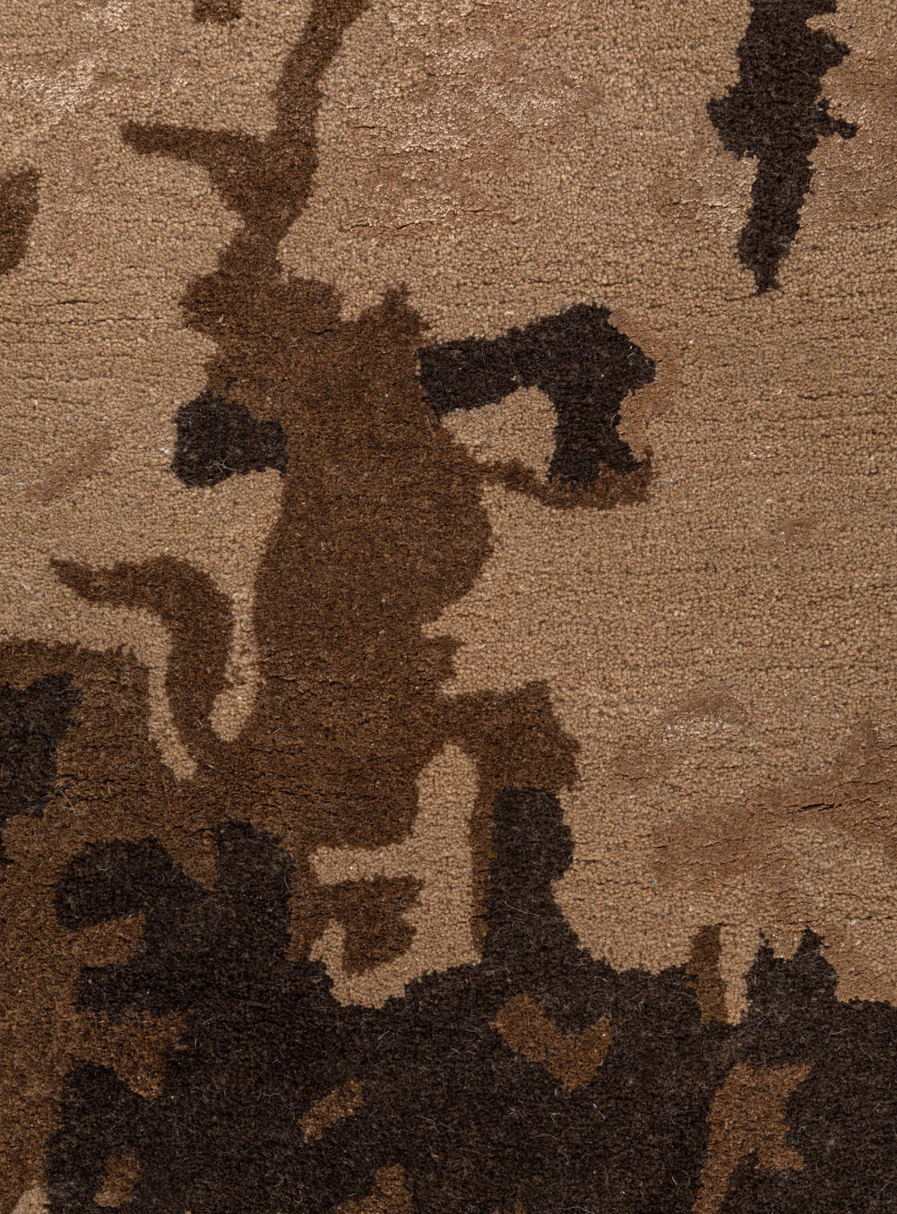 The Distortion New Zealand Wool & Silk Irregular Shaped Rug