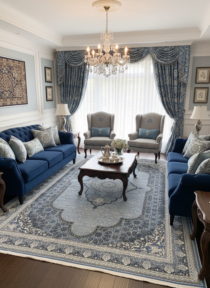 Hayat Iranian Imported  Gray  Silk Blend Rug 1500 Reeds