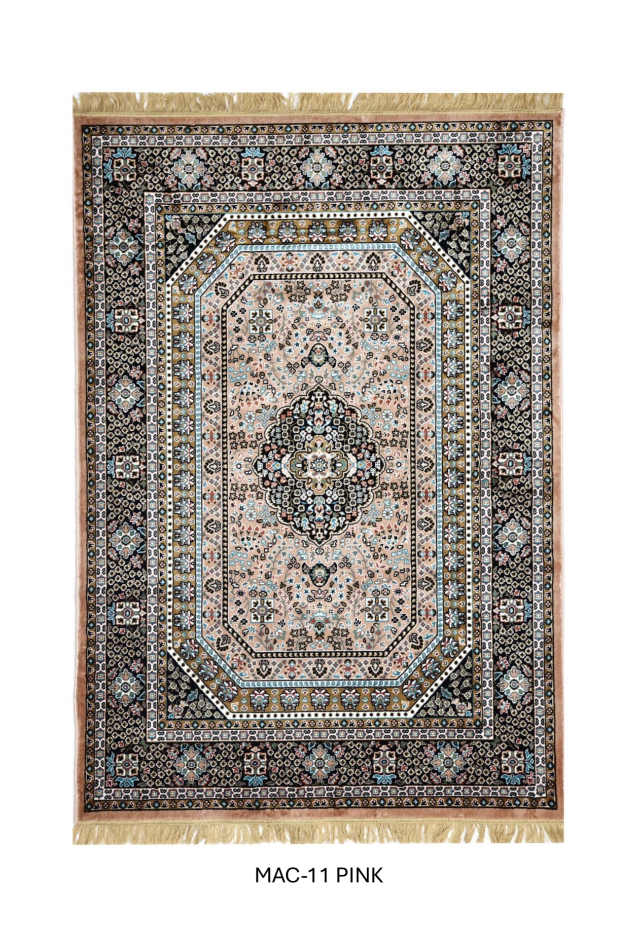 Pink Persian Silk Carpet For Living Room & Bedroom Heavy Anti Skid Rug