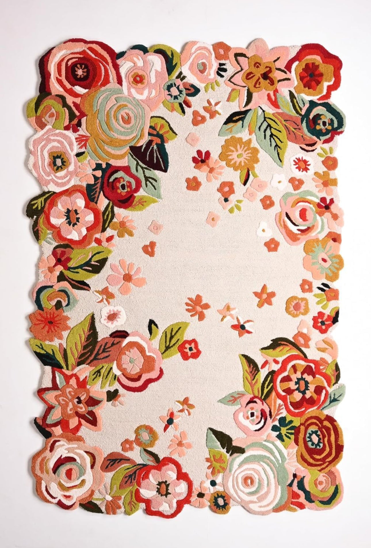 Floral Hand Tufted Wool Carpet