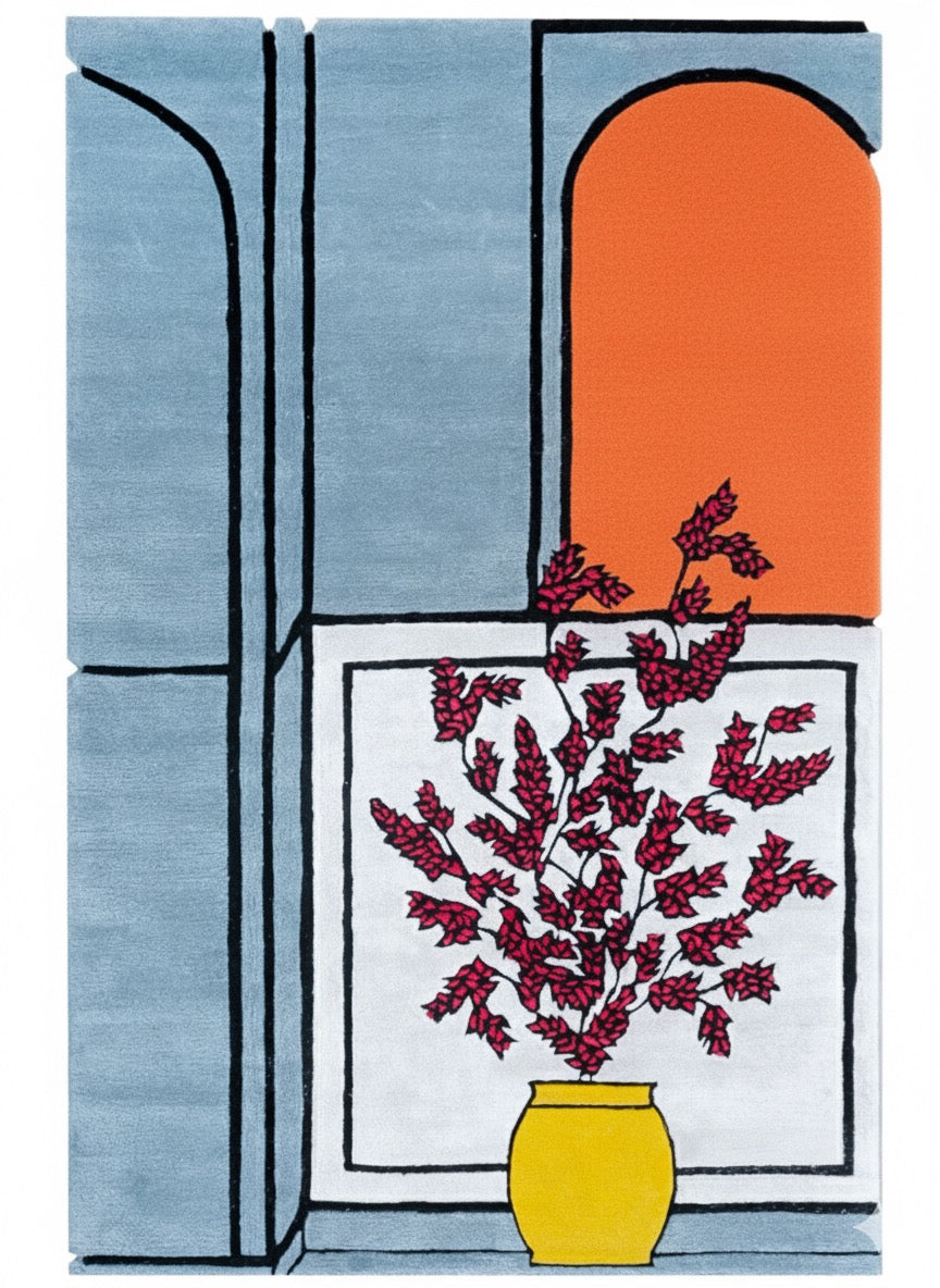 Dream Blue New Zealand Wool Hand Tufted Rug