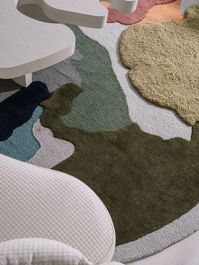 Contexture Multicolor Irregular Handmade Rug