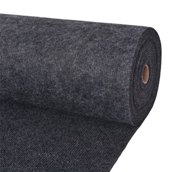 Width 2 Feet Dark Grey Plain Solid Carpet for Stage, Exhibition 3MM