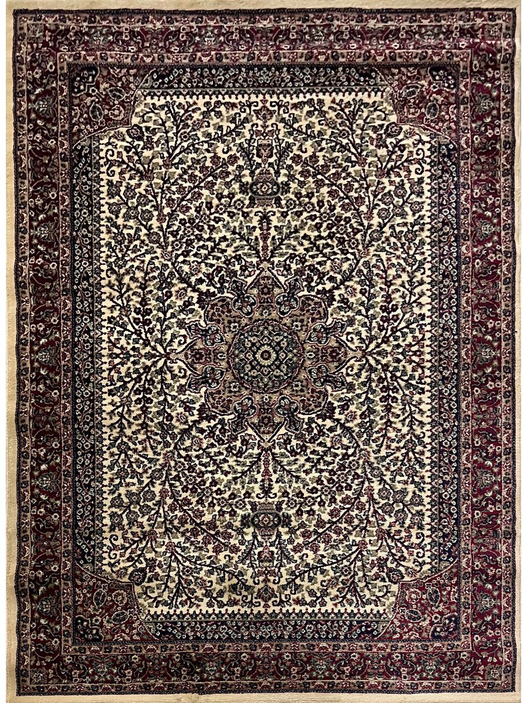 Off White Persian Wool Soft & Plush Traditional Anti Skid Backing Heavy Rug For Living Room & Bed Room