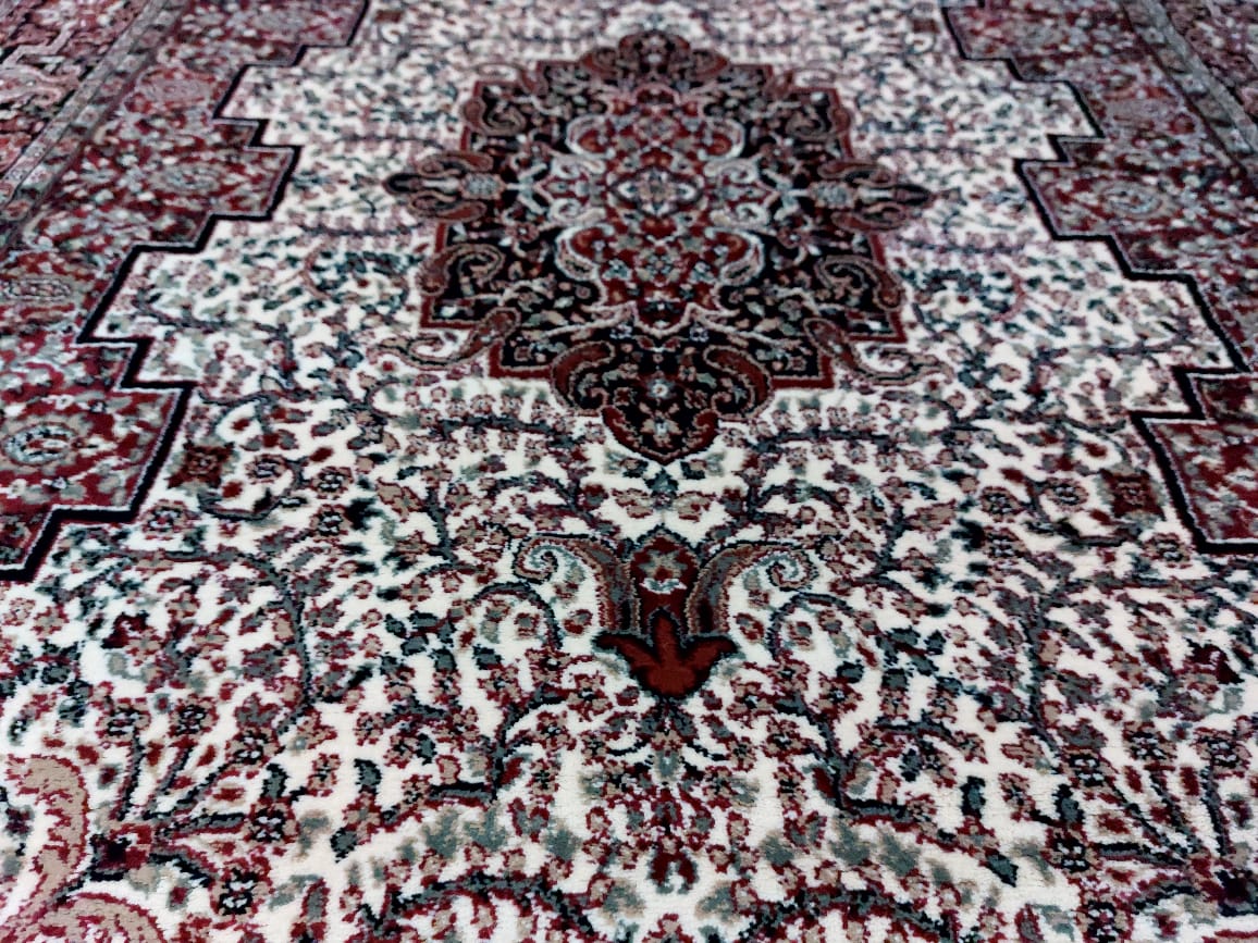 Off White Persian Wool Soft & Plush Traditional Anti Skid Backing Heavy Carpet