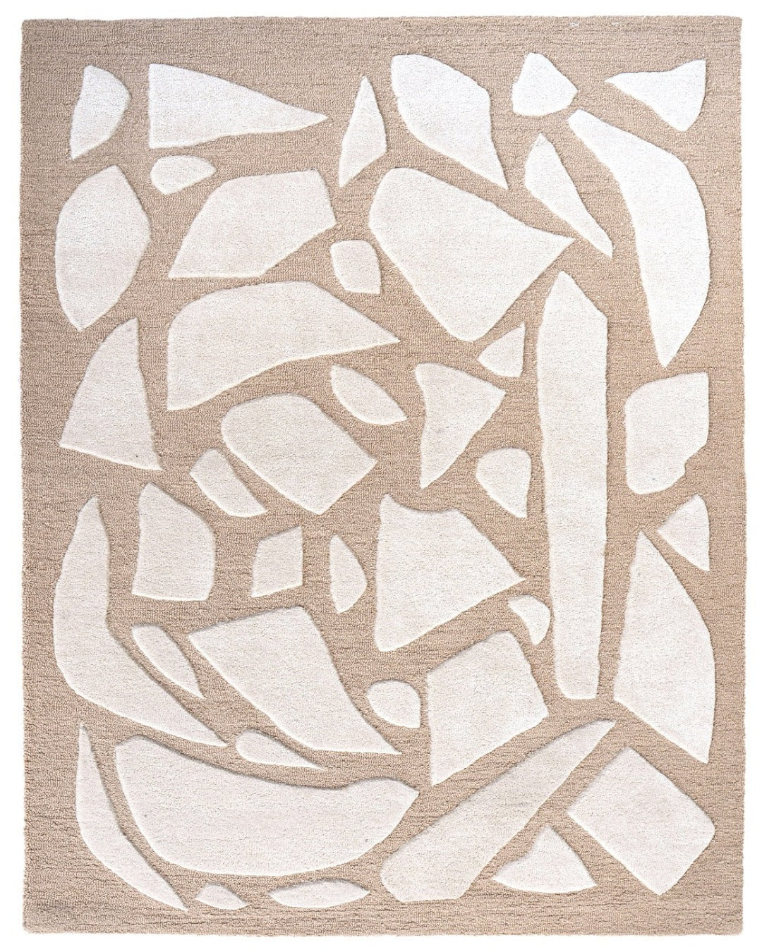 Beige & Ivory Bergamo New Zealand Wool Rug