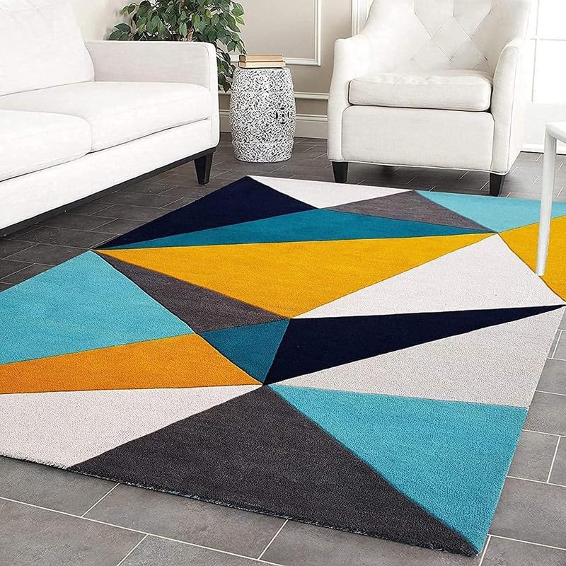Jeweled Rug Multicolor Geometrical New Zealand Wool Hand Tufted Rug – Jewel Carpet
