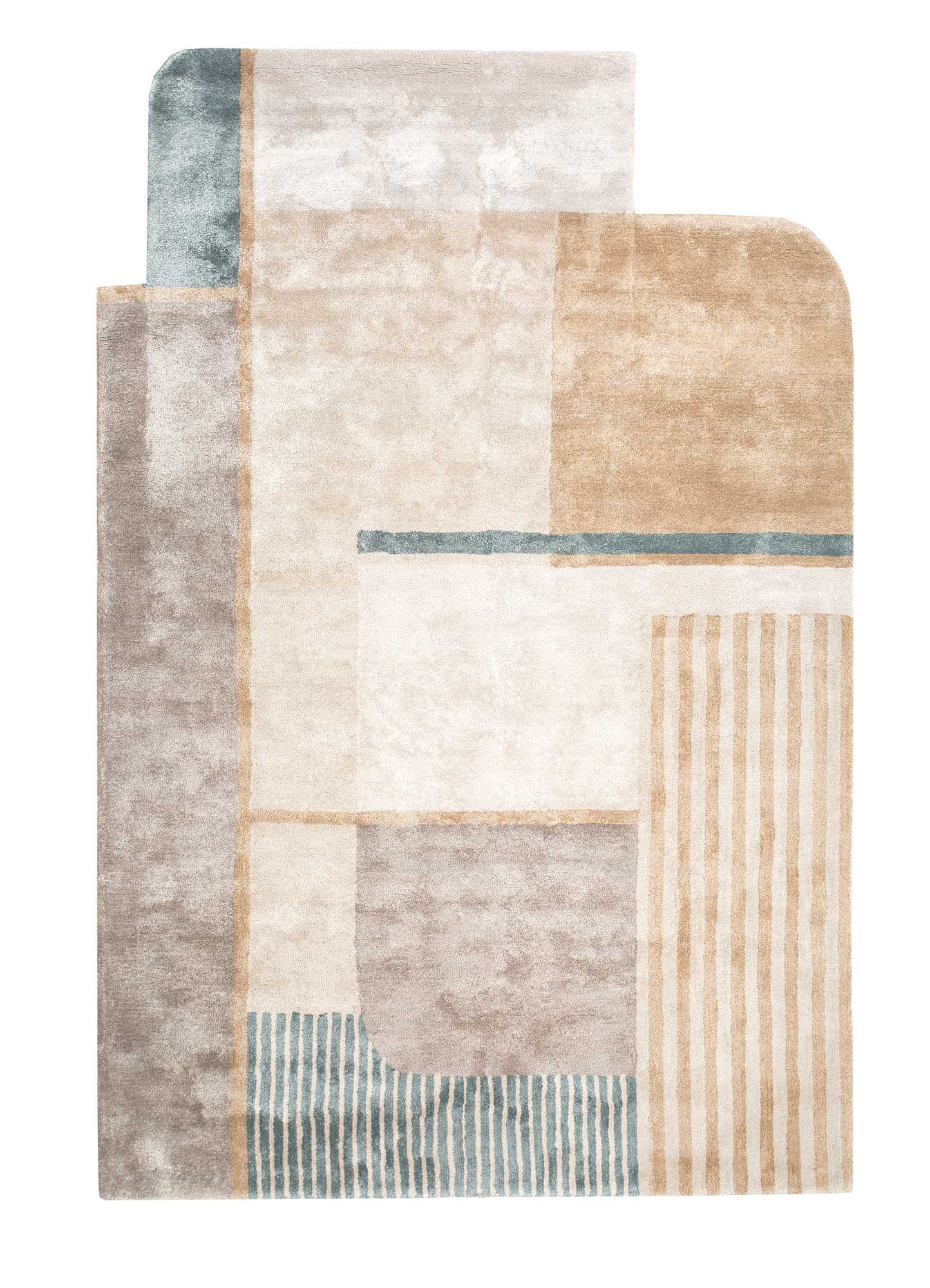 Handwoven Multicolor Luxury Viscose Rug