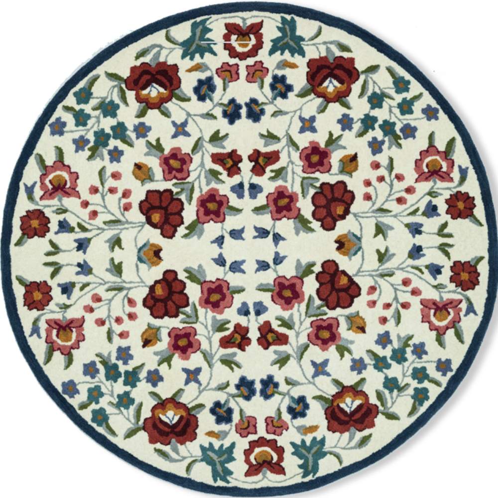 Warwick Multicolor Contemporary Hand Tufted Woollen Round Rug