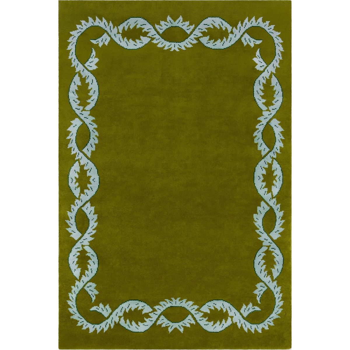 Olive Hand Tufted Wool Designer Carpet