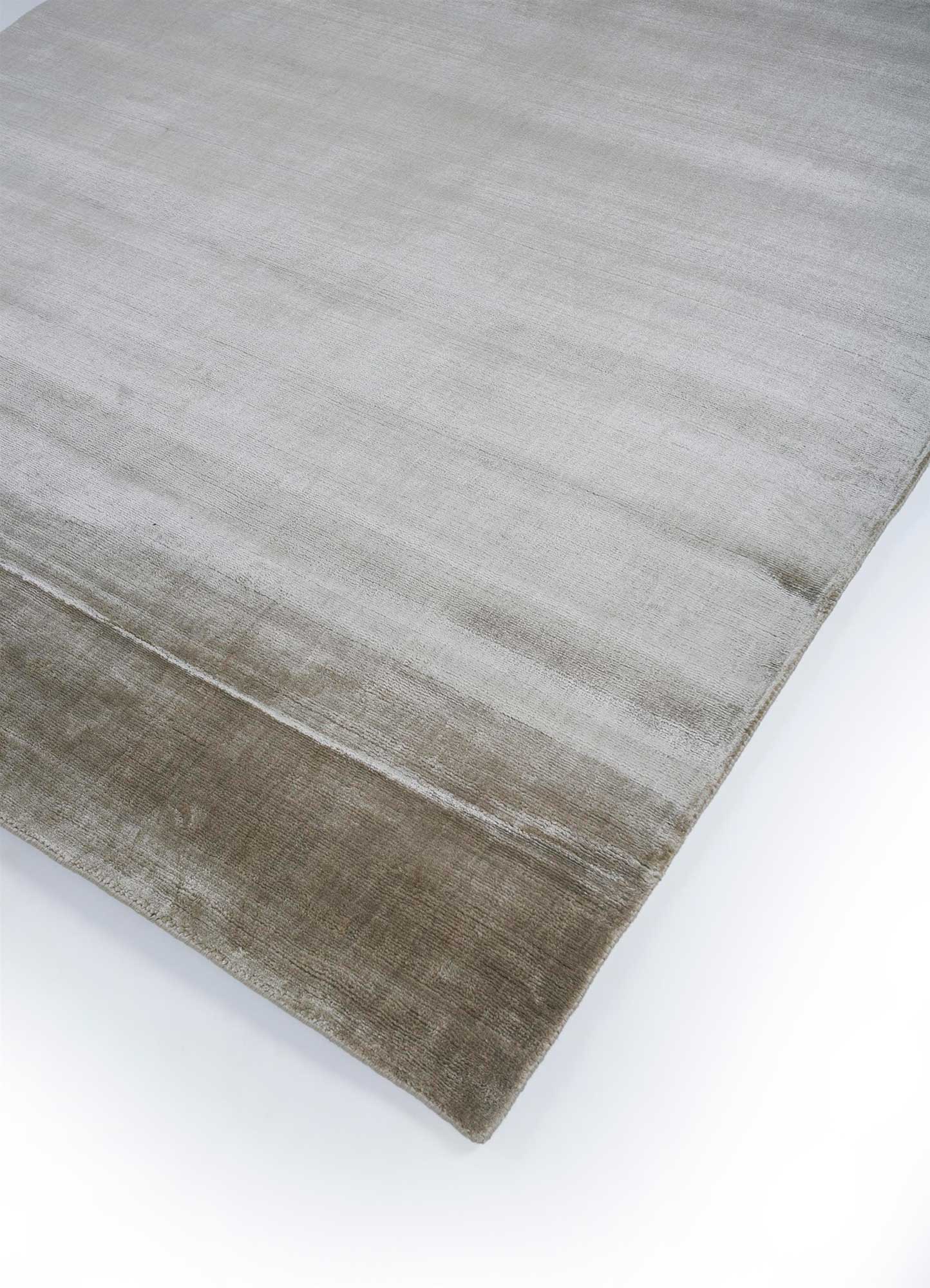 Handwoven Gull Grey Luxury Viscose Rug