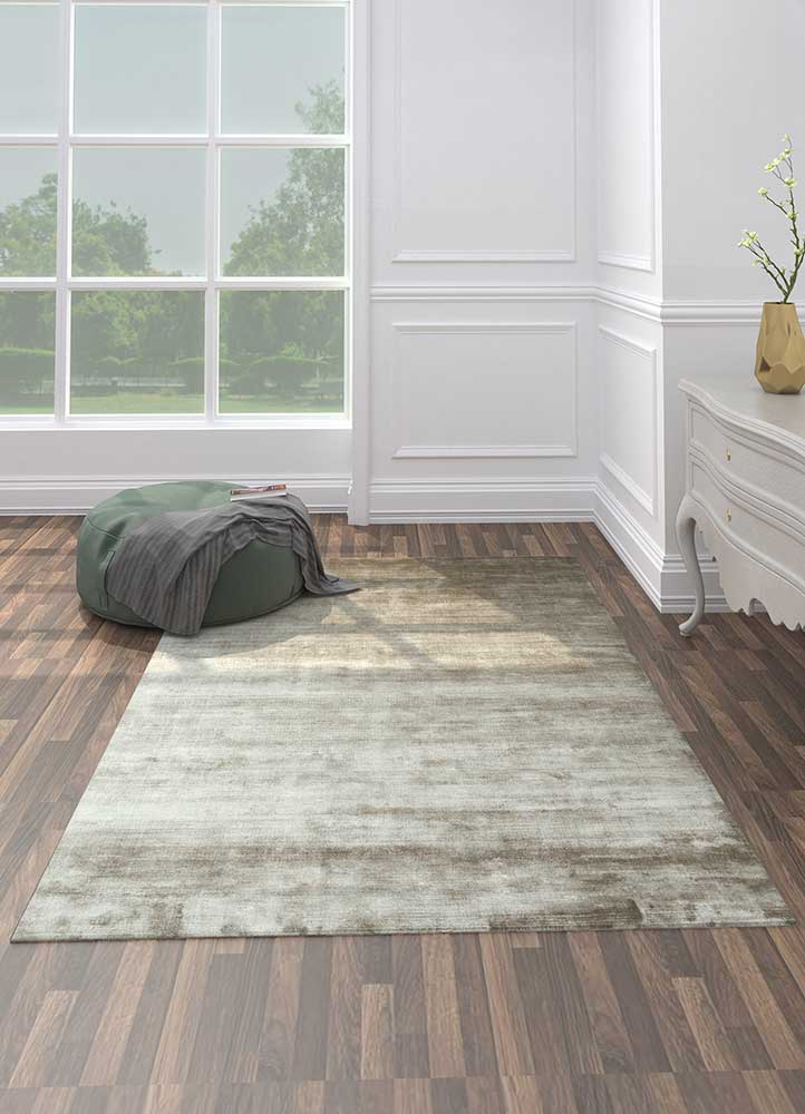 Handwoven Dark Grey Luxury Viscose Rug