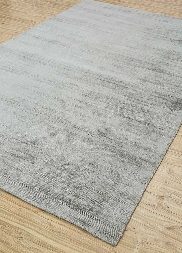 Handwoven Pewter Luxury Wool / Viscose Rug