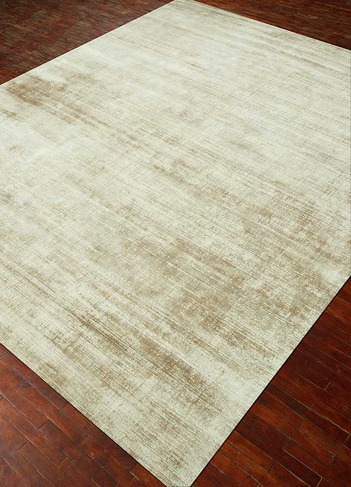 Handwoven Classic Beige Luxury Wool / Viscose Rug