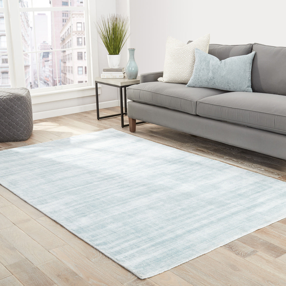 Handwoven Dream Blue Luxury Wool / Viscose Rug