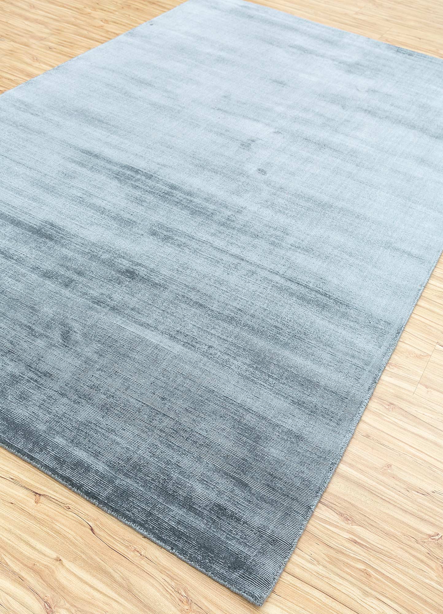 Handwoven Skyline Blue Wool / Viscose Rug