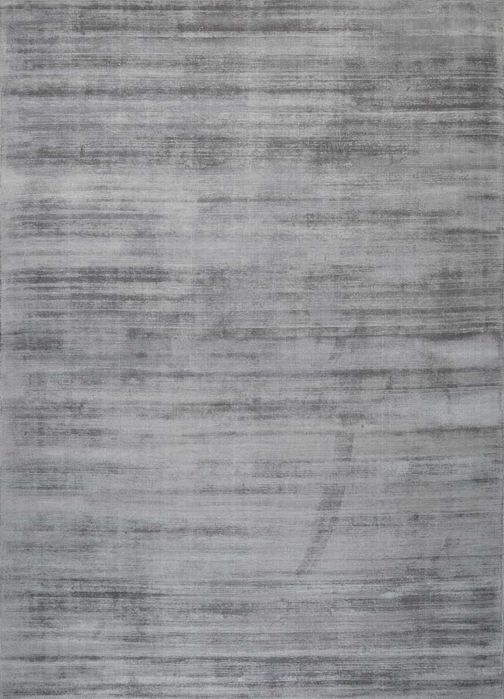 Handwoven Stone Gray Wool / Viscose Rug